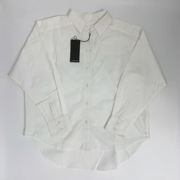 Outland Denim organic cotton Margot button down Shirt - White Sz M NWT - Picture 9 of 10
